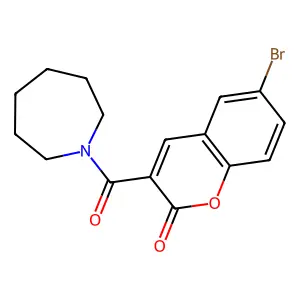 3-(azepane-1-carbonyl)-6-bromo-2H-chromen-2-one structure