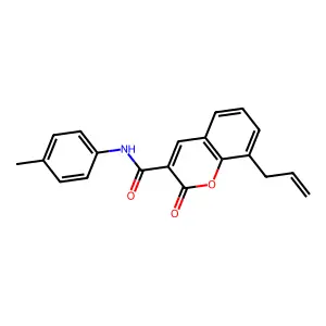 N-(4-methylphenyl)-2-oxo-8-(prop-2-en-1-yl)-2H-chromene-3-carboxamide structure