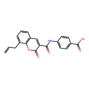 4-[(8-Allyl-2-oxo-2H-chromene-3-carbonyl)-amino]-benzoic acid structure
