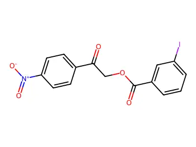 2-(4-Nitrophenyl)-2-oxoethyl 3-iodobenzoate structure