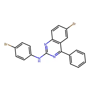 6-bromo-N-(4-bromophenyl)-4-phenylquinazolin-2-amine structure