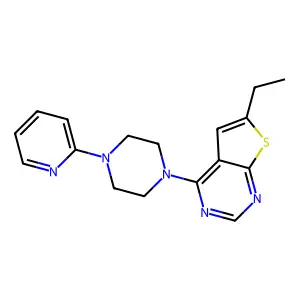 6-Ethyl-4-(4-(pyridin-2-yl)piperazin-1-yl)thieno[2,3-d]pyrimidine structure