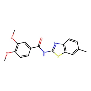 3,4-dimethoxy-N-(6-methyl-1,3-benzothiazol-2-yl)benzamide structure
