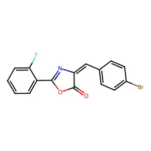 (4Z)-4-[(4-bromophenyl)methylidene]-2-(2-fluorophenyl)-1,3-oxazol-5-one structure