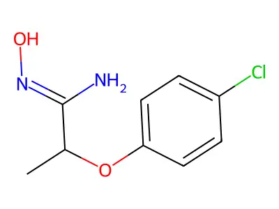 2-(4-chlorophenoxy)-N'-hydroxypropanimidamide structure