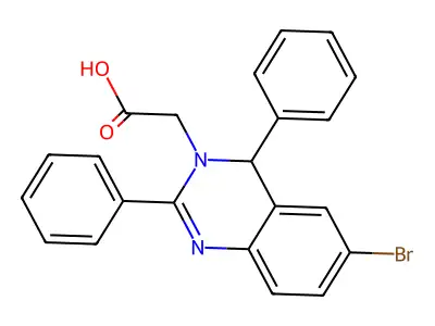 (6-bromo-2,4-diphenylquinazolin-3(4H)-yl)acetic acid structure