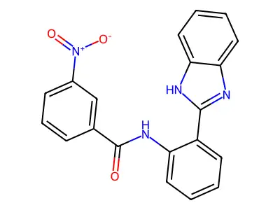 N-[2-(1H-benzimidazol-2-yl)phenyl]-3-nitrobenzamide structure