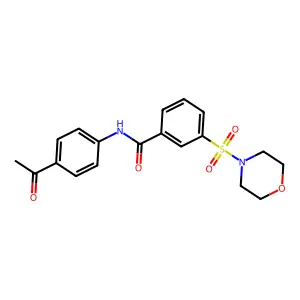 N-(4-acetylphenyl)-3-morpholin-4-ylsulfonylbenzamide structure