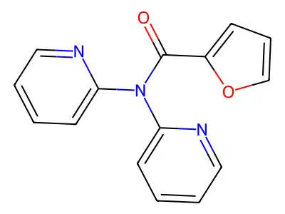 N,N-dipyridin-2-ylfuran-2-carboxamide structure