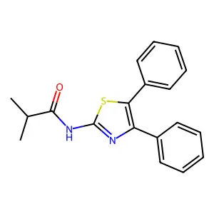 (Z)-N-(4,5-diphenylthiazol-2(3H)-ylidene)isobutyramide structure