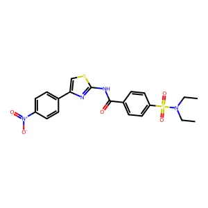 4-(diethylsulfamoyl)-N-[4-(4-nitrophenyl)-1,3-thiazol-2-yl]benzamide structure
