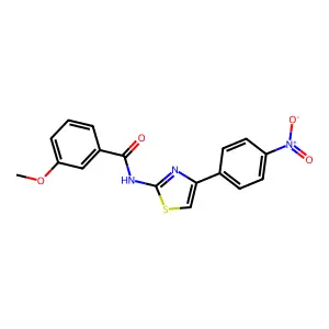 3-methoxy-N-[4-(4-nitrophenyl)-1,3-thiazol-2-yl]benzamide structure