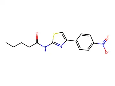 N-[4-(4-nitrophenyl)-1,3-thiazol-2-yl]pentanamide structure