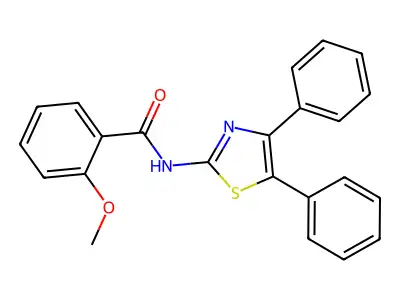 (E)-N-(4,5-diphenylthiazol-2(3H)-ylidene)-2-methoxybenzamide structure