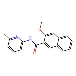 3-methoxy-N-(6-methylpyridin-2-yl)-2-naphthamide structure