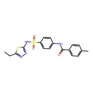N-(4-{[(5-ethyl-1,3,4-thiadiazol-2-yl)amino]sulfonyl}phenyl)-4-methylbenzamide structure