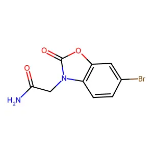 2-(6-bromo-2-oxo-1,3-benzoxazol-3(2H)-yl)acetamide structure