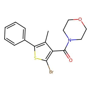 4-[(2-Bromo-4-methyl-5-phenyl-3-thienyl)carbonyl]morpholine structure