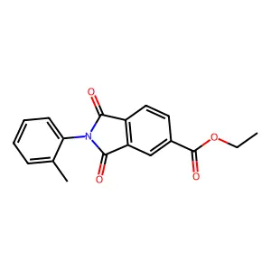 ethyl 2-(2-methylphenyl)-1,3-dioxo-2,3-dihydro-1H-isoindole-5-carboxylate structure