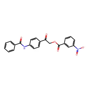 2-(4-Benzamidophenyl)-2-oxoethyl 3-nitrobenzoate structure