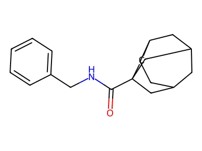 N-benzyltricyclo[4.3.1.1(3,8)]undecane-1-carboxamide structure