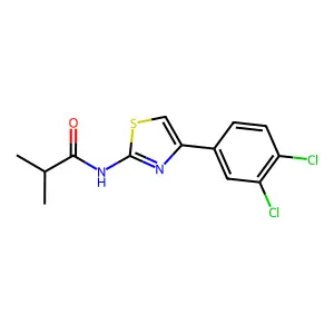 N-[4-(3,4-dichlorophenyl)-1,3-thiazol-2-yl]-2-methylpropanamide structure