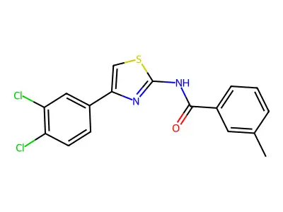 N-[4-(3,4-dichlorophenyl)-1,3-thiazol-2-yl]-3-methylbenzamide structure