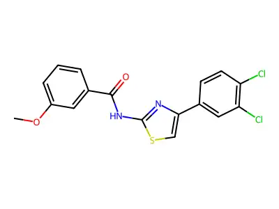 N-[4-(3,4-dichlorophenyl)-1,3-thiazol-2-yl]-3-methoxybenzamide structure