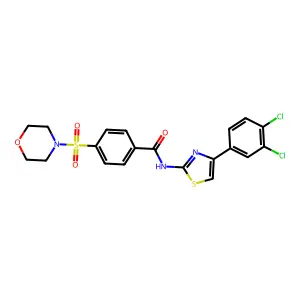 N-(4-(3,4-dichlorophenyl)thiazol-2-yl)-4-(morpholinosulfonyl)benzamide structure