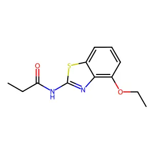 N-(4-ethoxy-1,3-benzothiazol-2-yl)propanamide structure