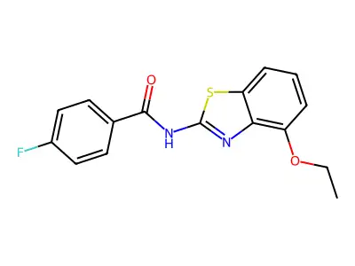 N-(4-ethoxy-1,3-benzothiazol-2-yl)-4-fluorobenzamide structure