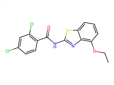 2,4-dichloro-N-(4-ethoxy-1,3-benzothiazol-2-yl)benzamide structure
