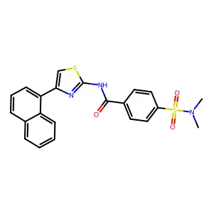 4-(N,N-dimethylsulfamoyl)-N-(4-(naphthalen-1-yl)thiazol-2-yl)benzamide structure