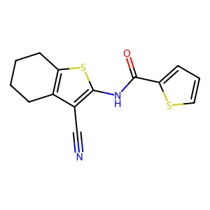 N-(3-cyano-4,5,6,7-tetrahydro-1-benzothiophen-2-yl)thiophene-2-carboxamide structure