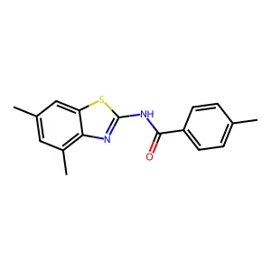 N-(4,6-dimethyl-1,3-benzothiazol-2-yl)-4-methylbenzamide structure