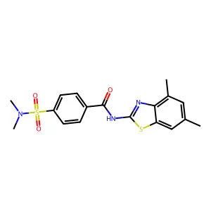 N-(4,6-dimethyl-1,3-benzothiazol-2-yl)-4-(dimethylsulfamoyl)benzamide structure
