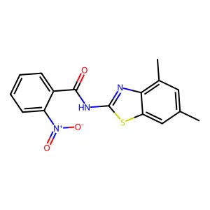 N-(4,6-dimethyl-1,3-benzothiazol-2-yl)-2-nitrobenzamide structure