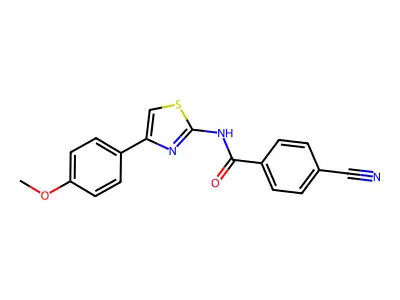 4-cyano-N-[4-(4-methoxyphenyl)-1,3-thiazol-2-yl]benzamide structure