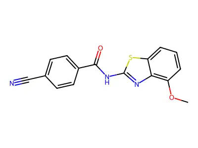 4-Cyano-N-(4-methoxybenzo[d]thiazol-2-yl)benzamide structure