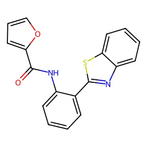 N-[2-(1,3-benzothiazol-2-yl)phenyl]furan-2-carboxamide structure