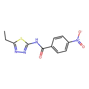 N-(5-ethyl-1,3,4-thiadiazol-2-yl)-4-nitrobenzamide structure