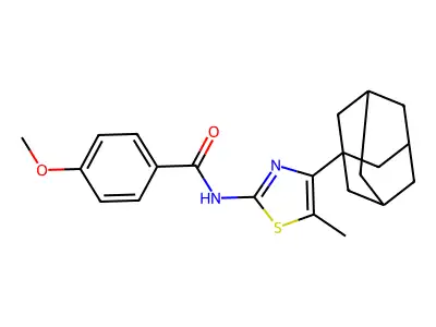 N-[4-(1-adamantyl)-5-methyl-1,3-thiazol-2-yl]-4-methoxybenzamide structure