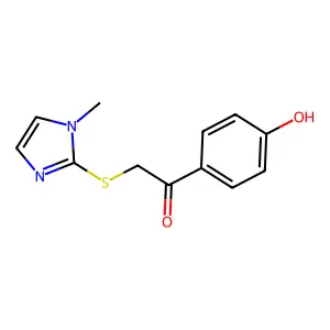 1-(4-Hydroxyphenyl)-2-[(1-methyl-1H-imidazol-2-YL)thio]ethanone structure