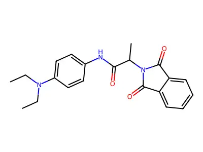 N-[4-(diethylamino)phenyl]-2-(1,3-dioxo-1,3-dihydro-2H-isoindol-2-yl)propanamide structure