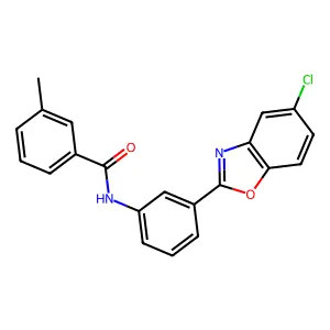 N-[3-(5-chloro-1,3-benzoxazol-2-yl)phenyl]-3-methylbenzamide structure