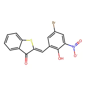 2-(5-Bromo-2-hydroxy-3-nitrobenzylidene)benzo[b]thiophen-3(2H)-one structure