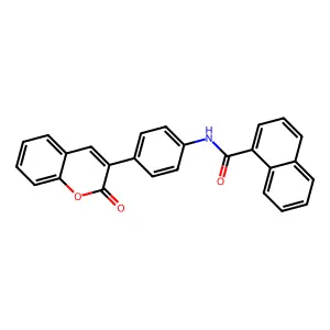 N-[4-(2-oxochromen-3-yl)phenyl]naphthalene-1-carboxamide structure