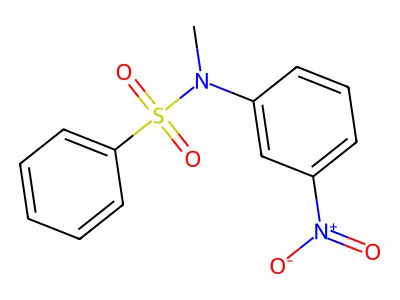 N-methyl-N-(3-nitrophenyl)benzenesulfonamide structure
