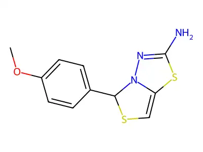 5-(4-methoxyphenyl)-5H-thiazolo[4,3-b][1,3,4]thiadiazol-2-amine structure