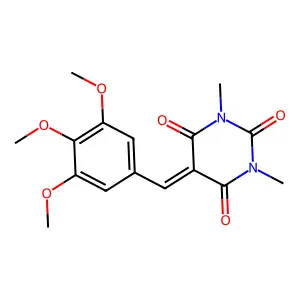 1,3-Dimethyl-5-[(3,4,5-trimethoxyphenyl)methylidene]-1,3-diazinane-2,4,6-trione structure